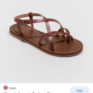 Target Universal Threads Brown Toe Strap Sandal